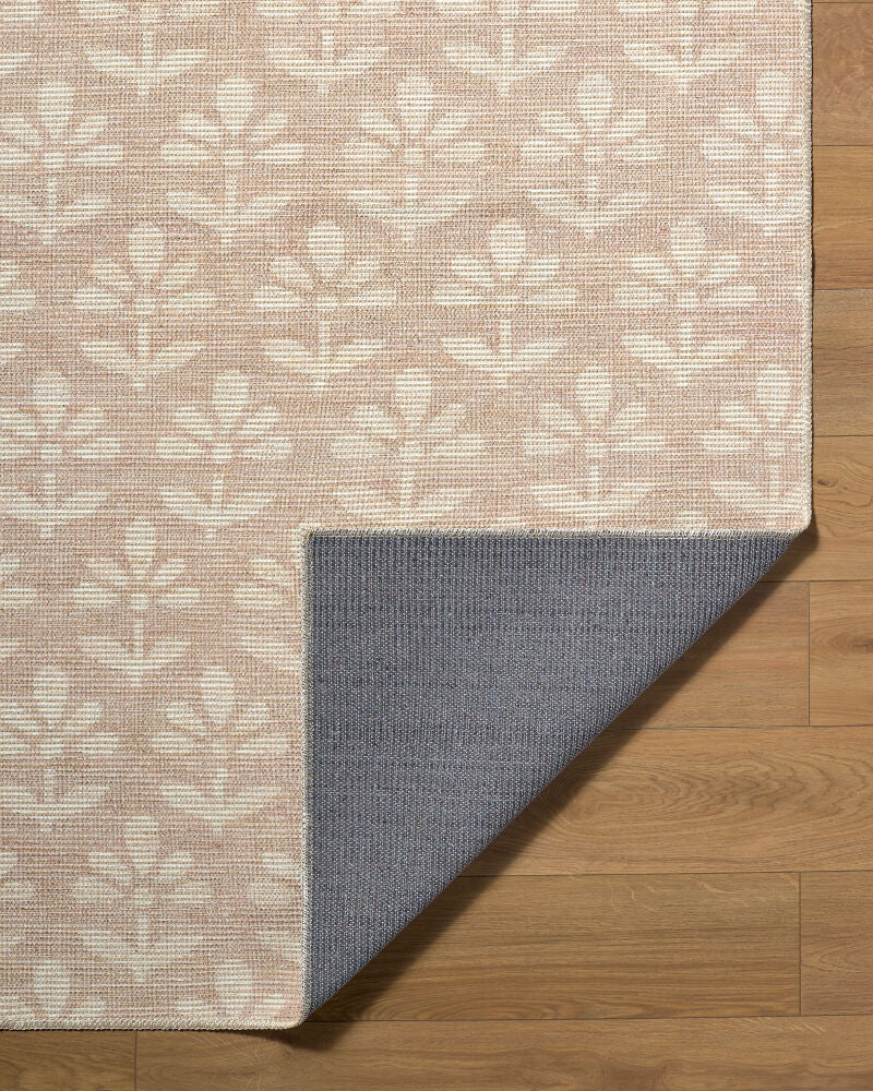 Maya Light Brown/Off-White Machine Woven Rug - fold
