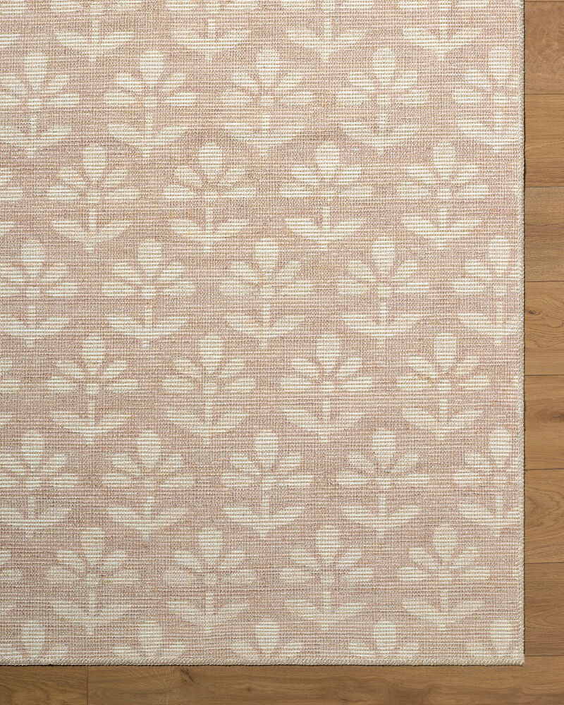 Maya Light Brown/Off-White Machine Woven Rug - overhead