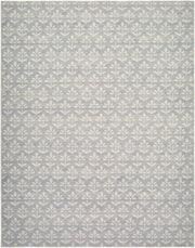 Maya Mustard/Sky Blue Machine Woven Rug - 2' x 2'11"