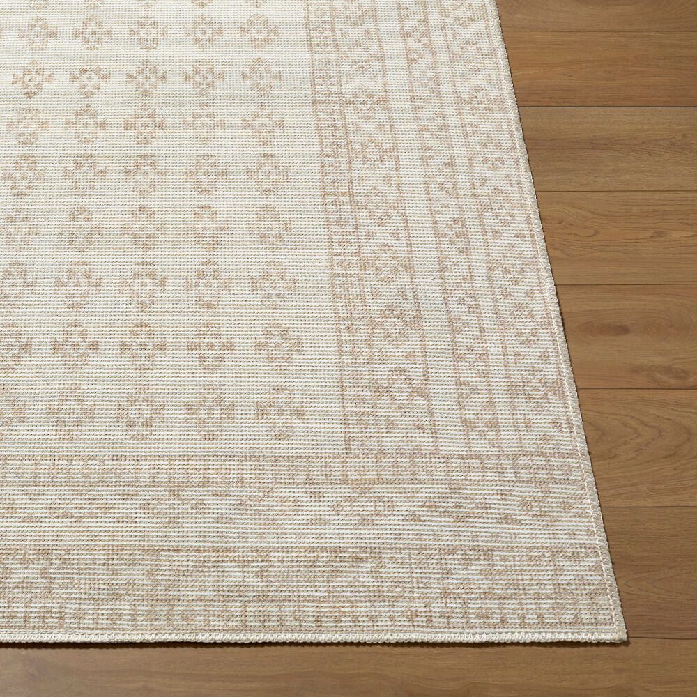 Shanti Mustard/Taupe Machine Woven Rug - front