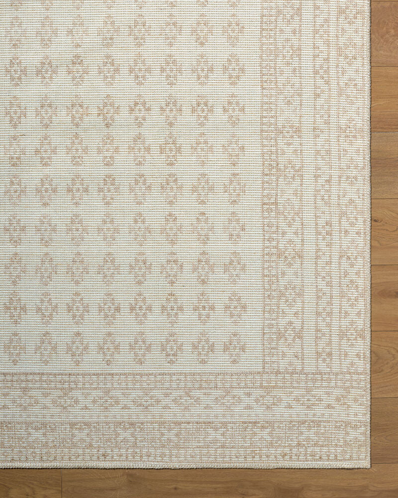 Shanti Mustard/Taupe Machine Woven Rug - overhead