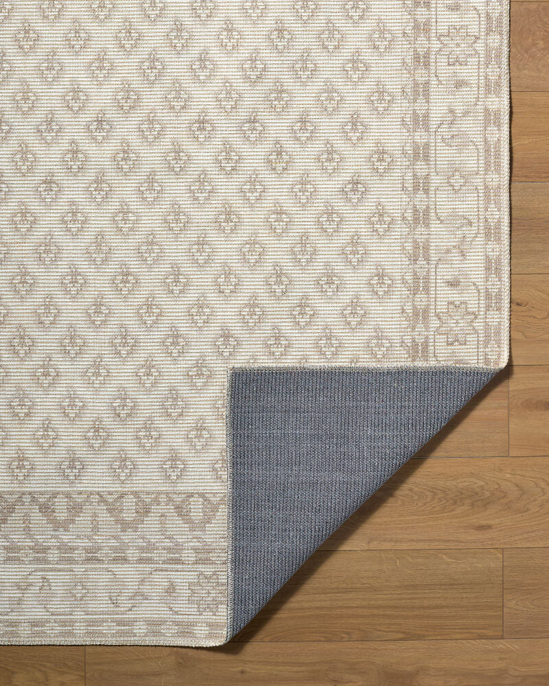 Shanti Brown/Off-White Machine Woven Rug - fold