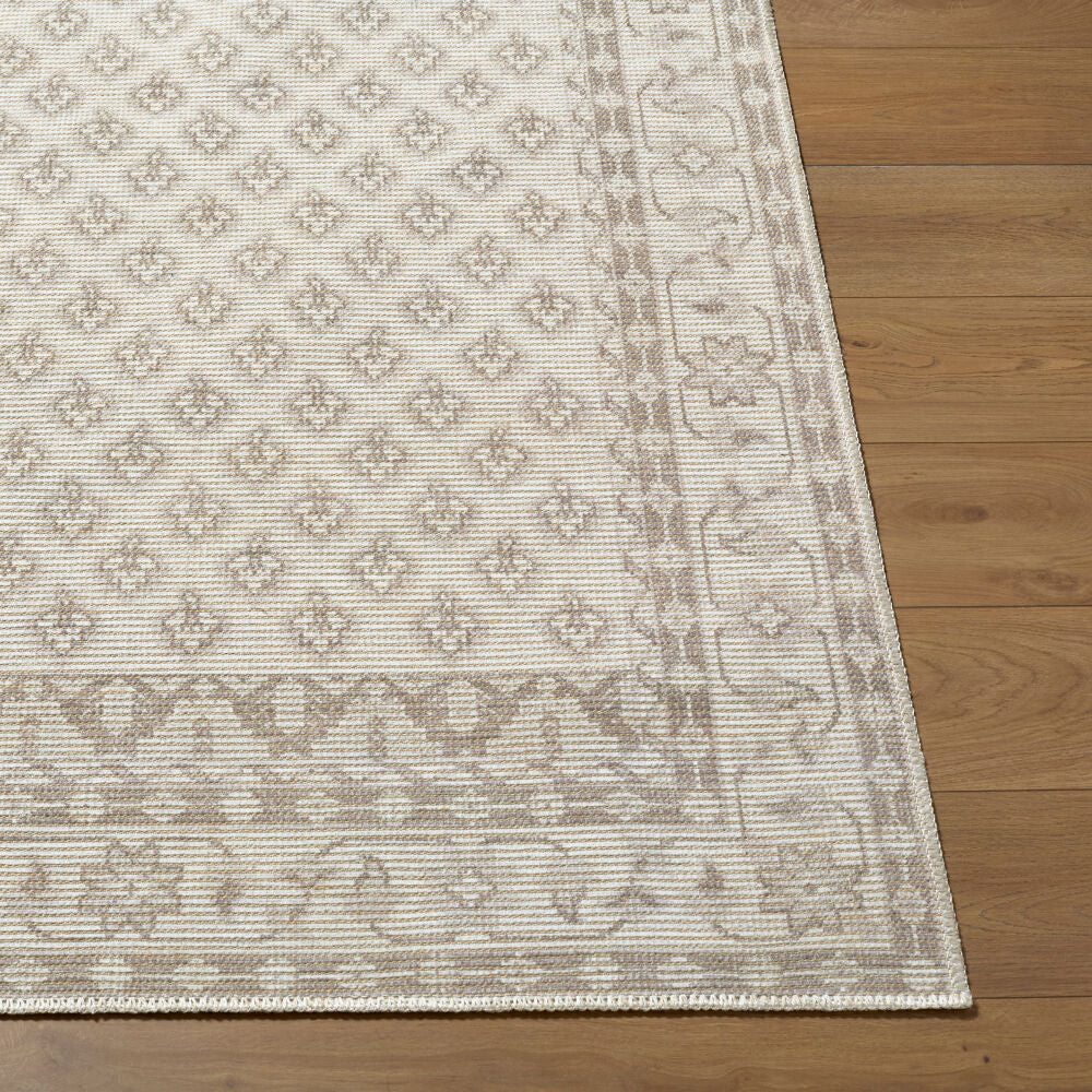 Shanti Brown/Off-White Machine Woven Rug - front