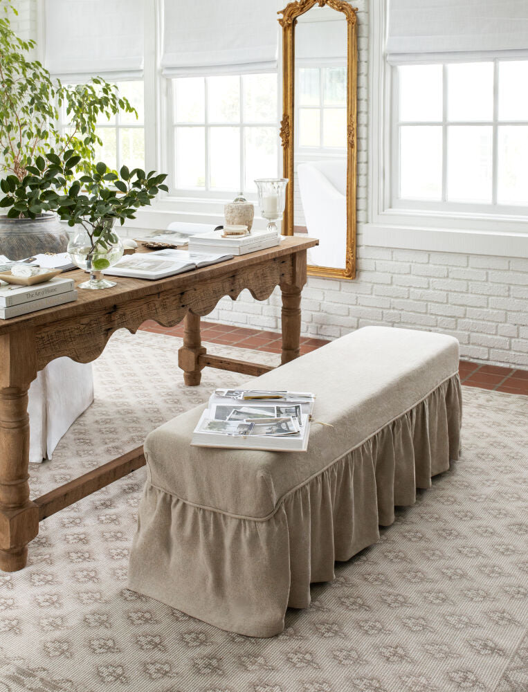 Shanti Brown/Off-White Machine Woven Rug - styleshot