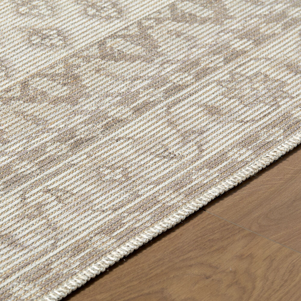 Shanti Brown/Off-White Machine Woven Rug - texture