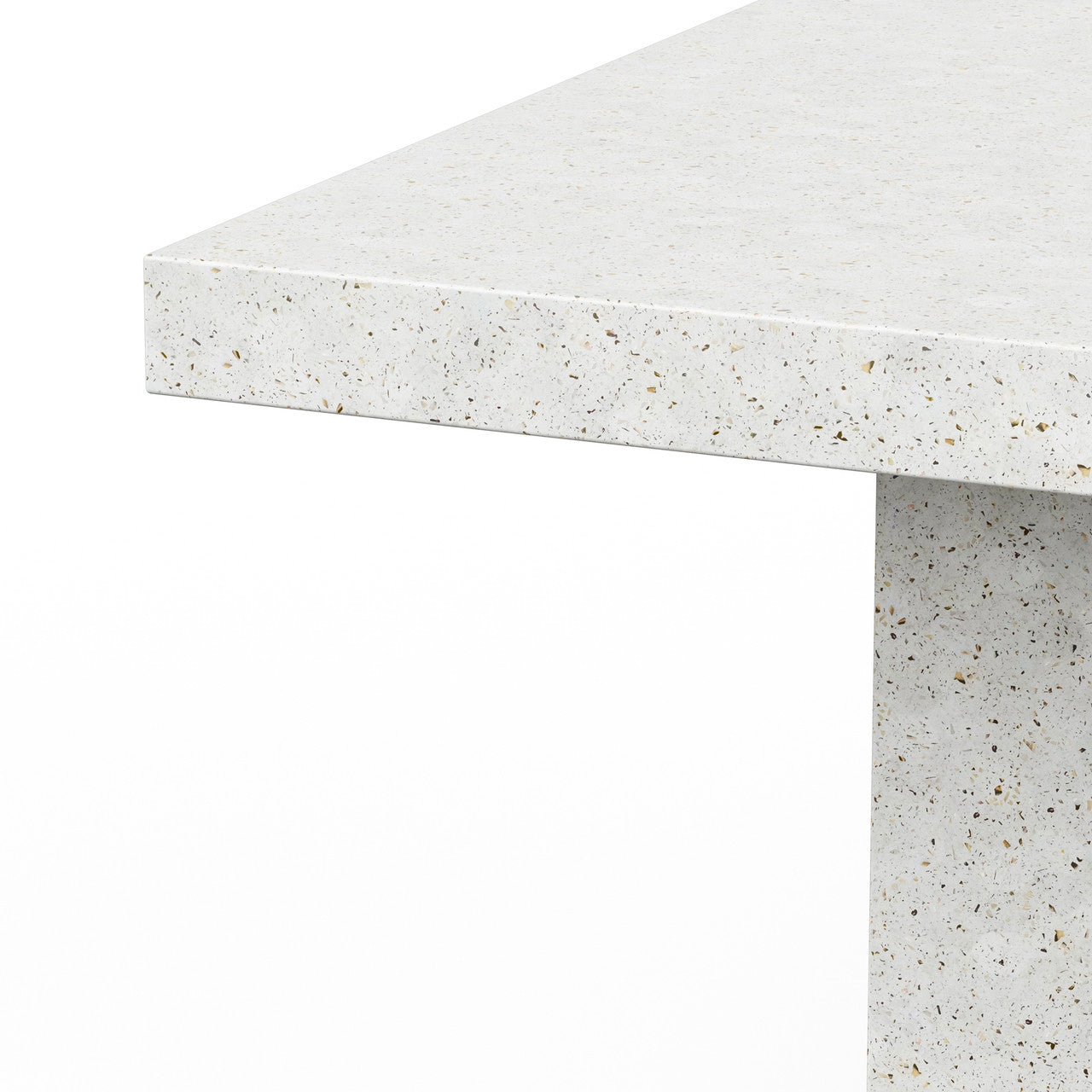 Mixx - Una - 59" Square Bar Height Dining Table - Ivory Terrazzo