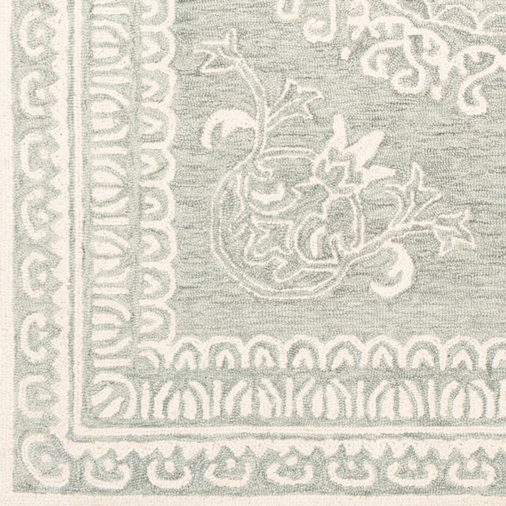 Newcastle Ivory/Sage Handmade Rug - swatch