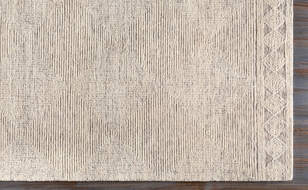Newcastle Black/Taupe Handmade Rug - overhead