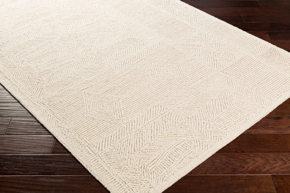 Newcastle Cream Handmade Rug - corner