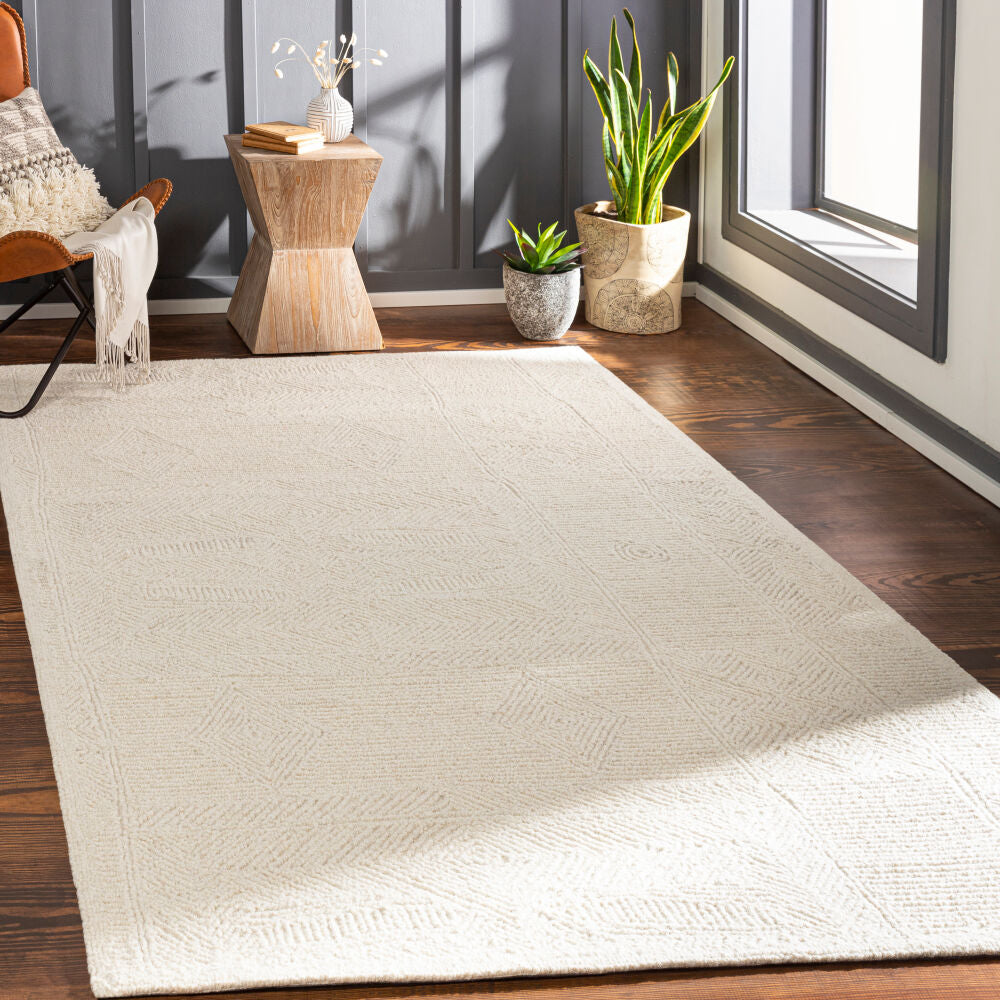 Newcastle Cream Handmade Rug - roomscene