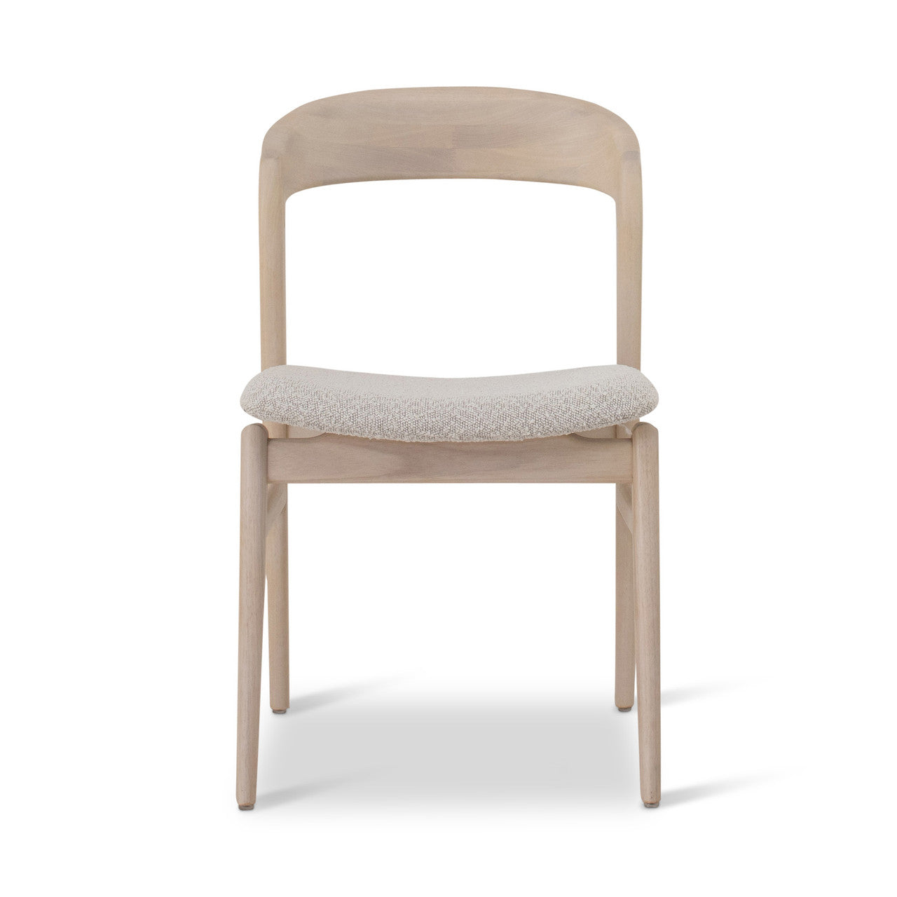 Modern Brazilian - Velma - Side Chair - Bouclé Crafted Glaze Seat - Nevoa Frame