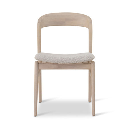 Modern Brazilian Velma Side Chair Bouclé Crafted Glaze Seat - Nevoa Frame