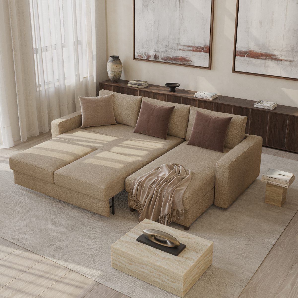 Neah Standard Arm Lounger Sleeper Sectional by Innovation Living at ZIN Home