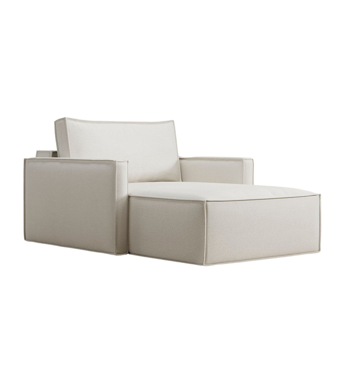 Newilla Lounger Chaise Chair with Slim Arms