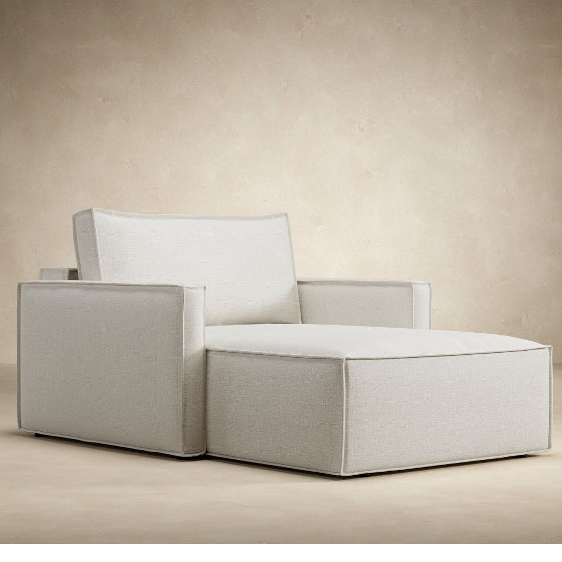 Newilla Lounger Chaise Chair with Slim Arms