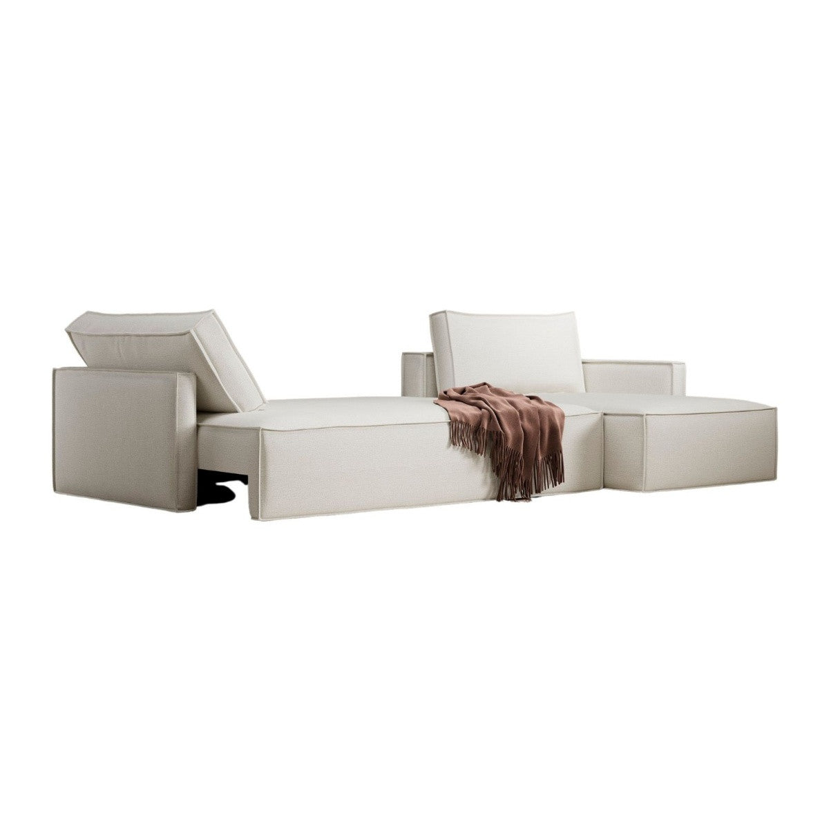 Newilla Storage Sofa Bed Lounger with Slim Arms