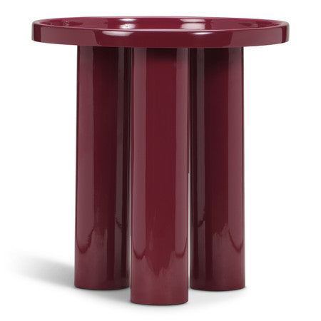 Eclat Sofia Enamel End Table - Plum
