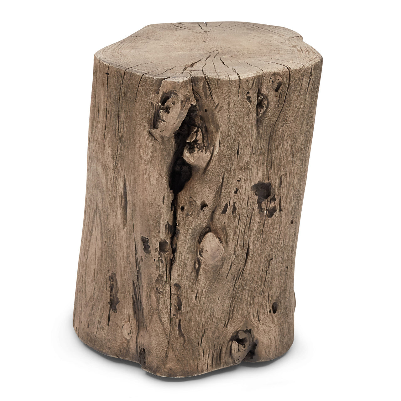 Brooks - Solid Wood Stump - Sandblasted Grey