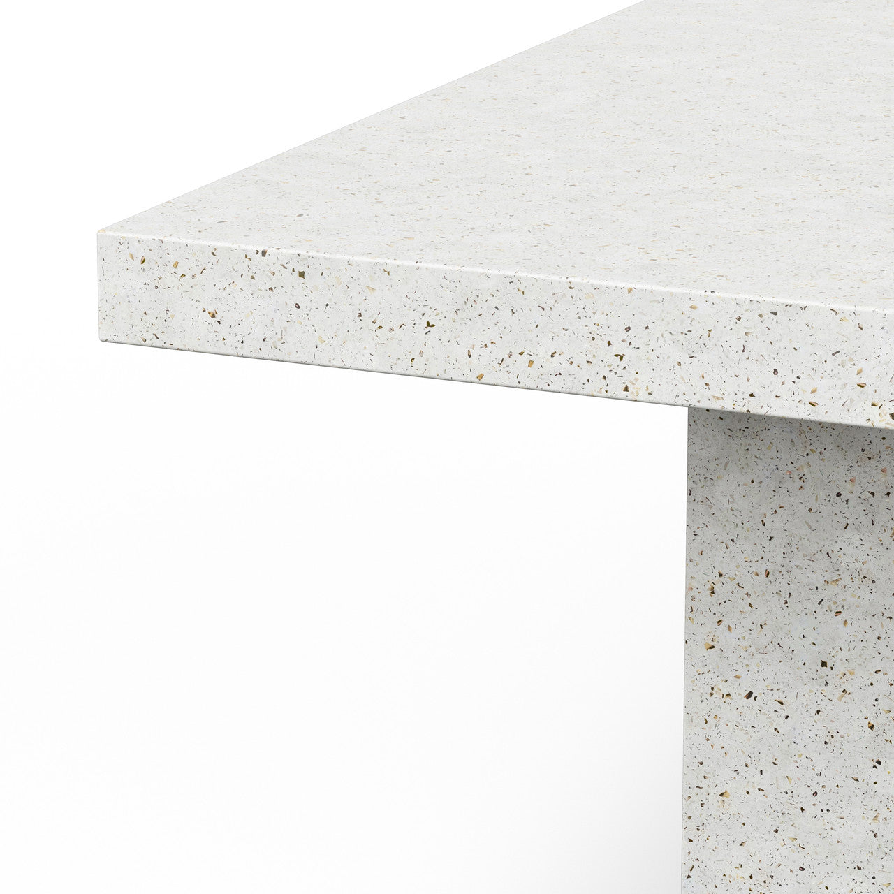 Mixx - Una 59" Square Dining Table - Ivory Terrazzo