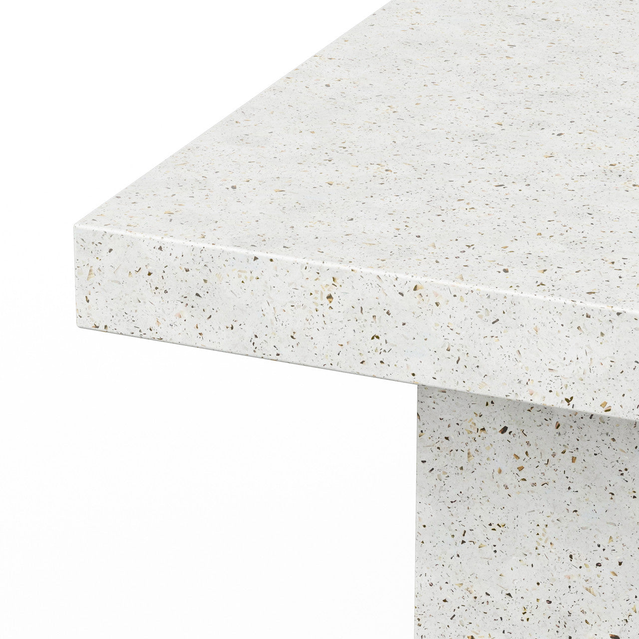 Mixx - Elcor - Counter Height Dining Table - 35.5" x 70.75" - Ivory Terrazzo