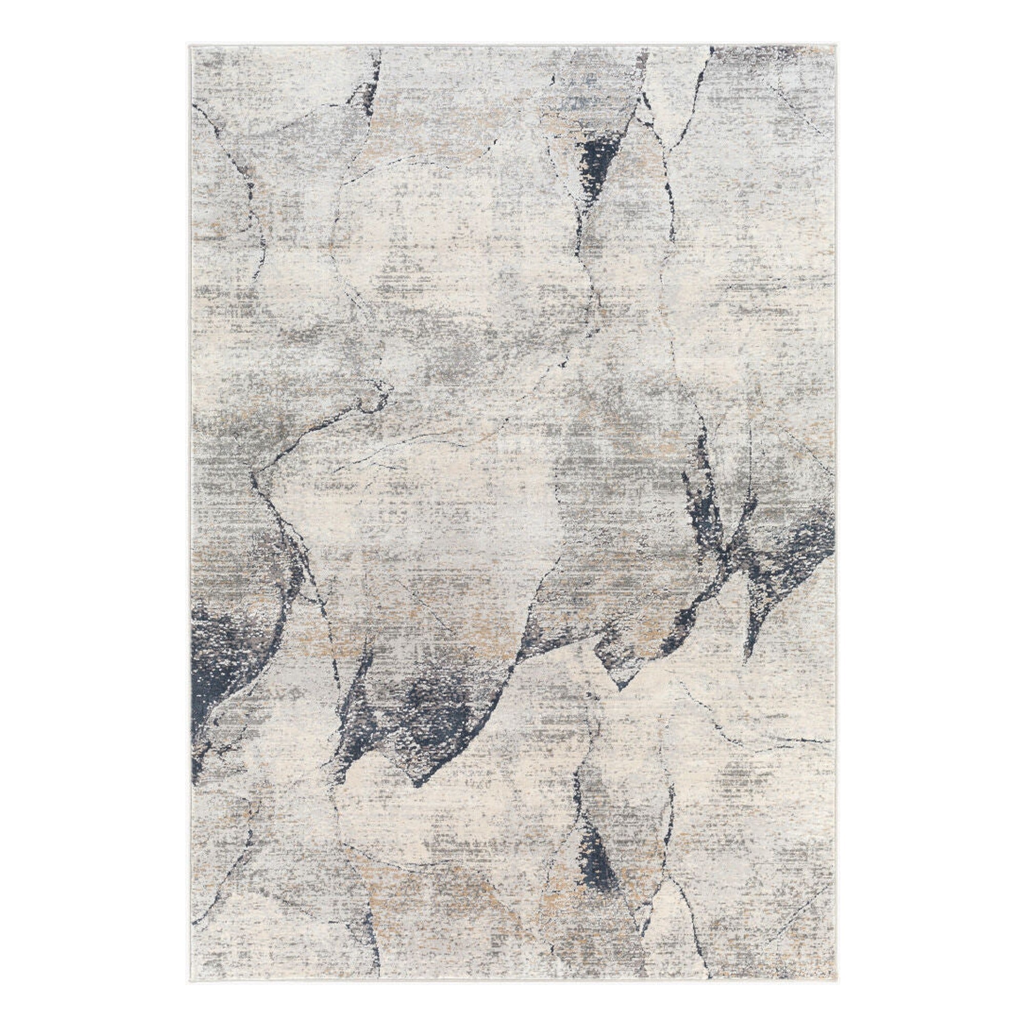 Norland Charcoal/Yellow Machine Woven Rug - 10' x 13'11"