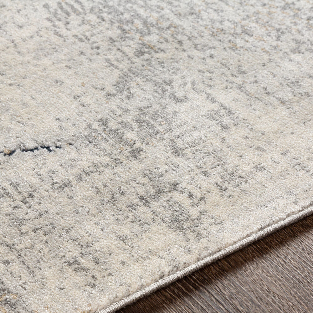 Norland Charcoal/Yellow Machine Woven Rug - texture