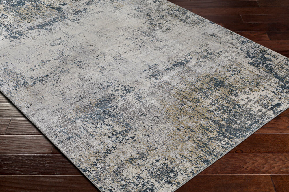 Norland Charcoal/Tan Machine Woven Rug NLD-2312 - corner