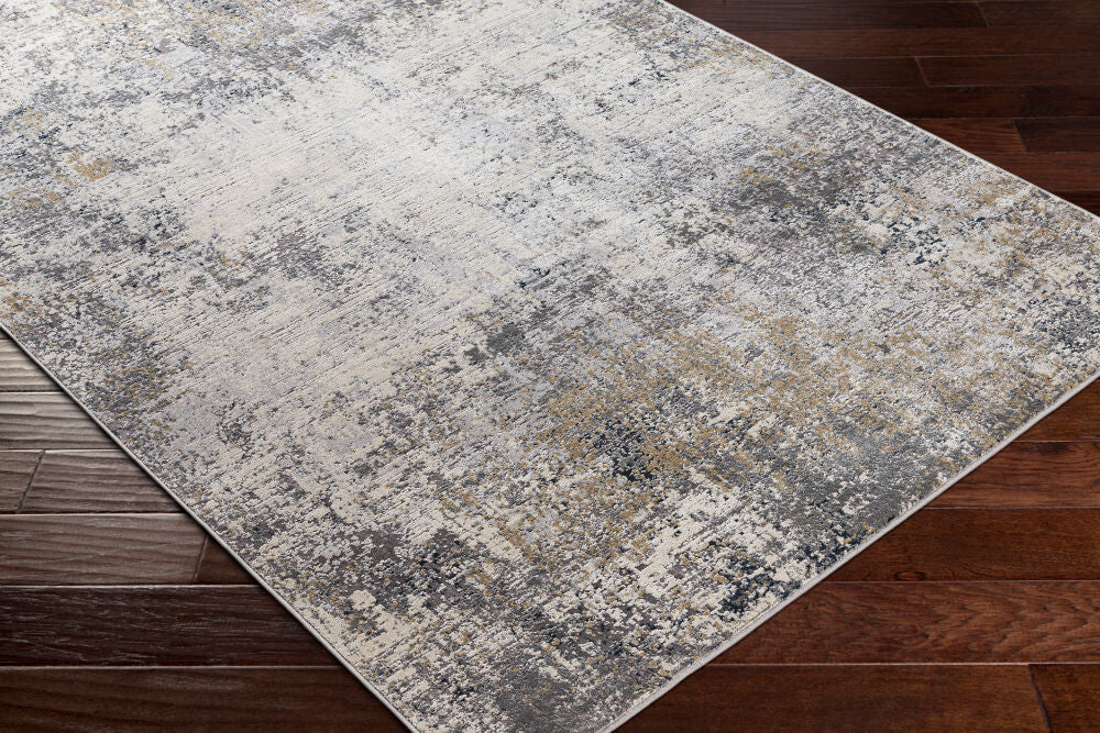 Norland Charcoal/Tan Machine Woven Rug NLD-2314 - corner