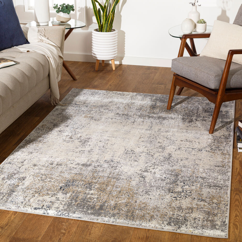 Norland Charcoal/Tan Machine Woven Rug NLD-2314 - roomscene