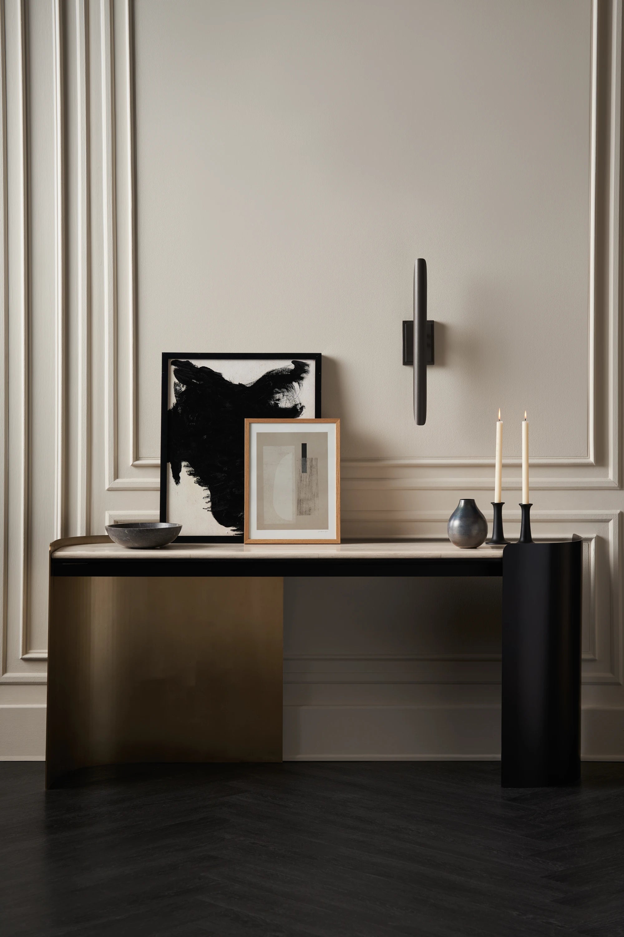 Movement Console/Desk Chocolate Bronze Matte Console Table 68" by Caracole - view 4