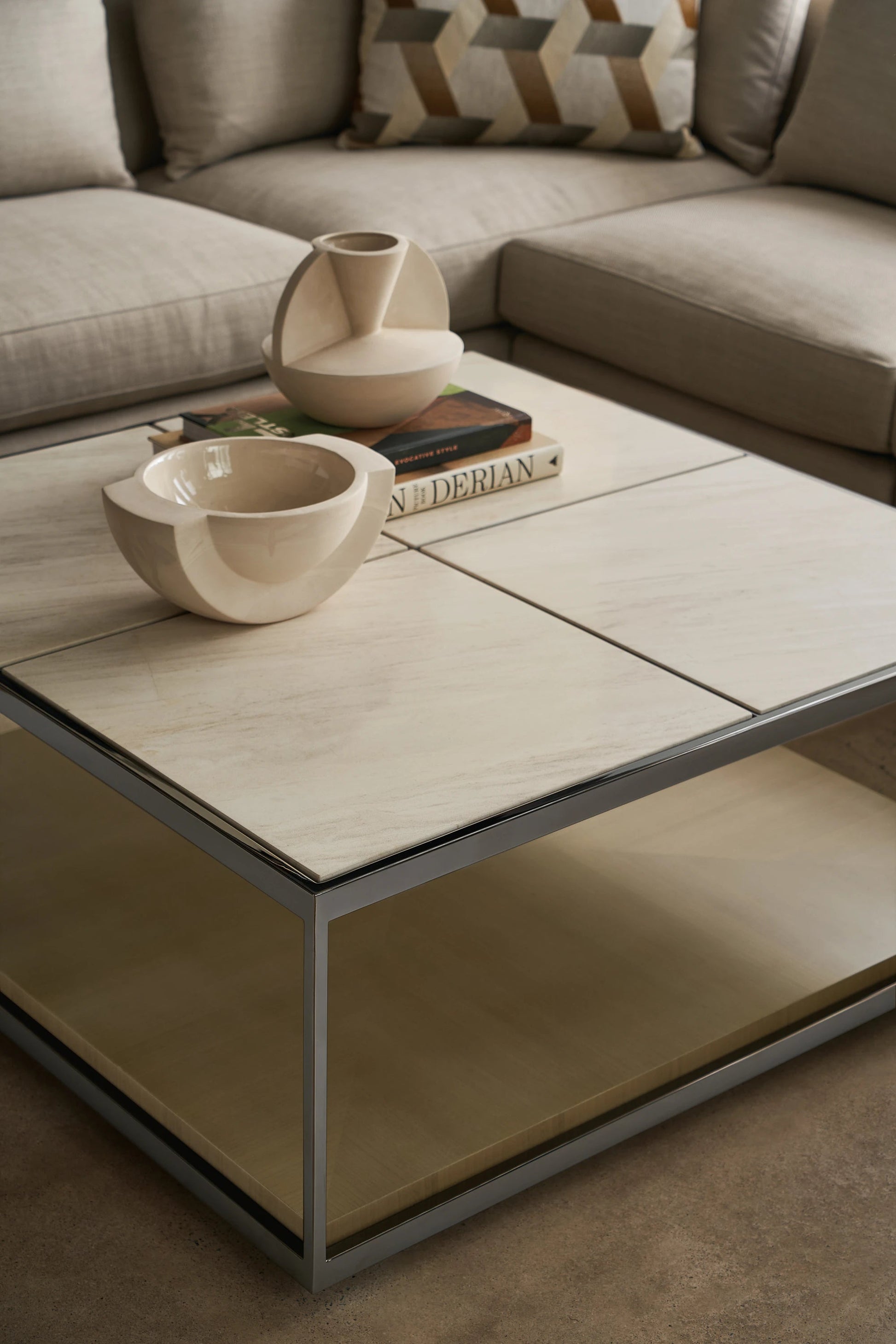 Cartesian Deep Bronze Coffee Table 40" by Caracole - view 2