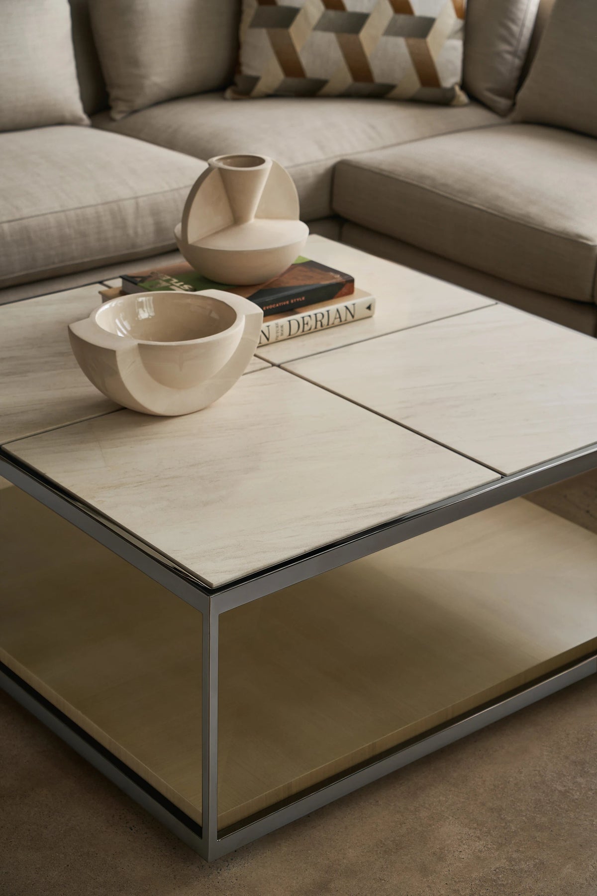 Cartesian Deep Bronze Coffee Table 40" by Caracole - view 2