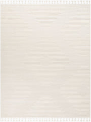 Nora Cream/Light Gray Machine Woven Rug NOA-2304 - 5'3" x 7'