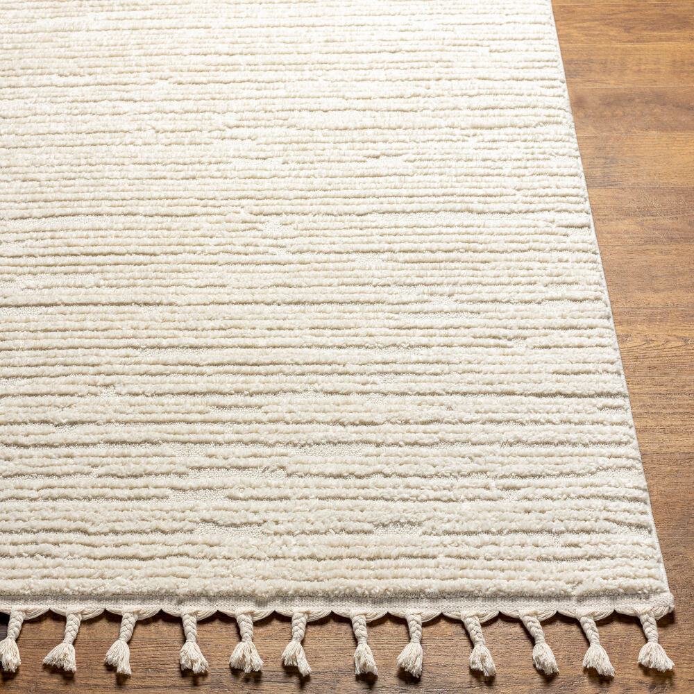 Nora Cream/Light Gray Machine Woven Rug NOA-2305 - front