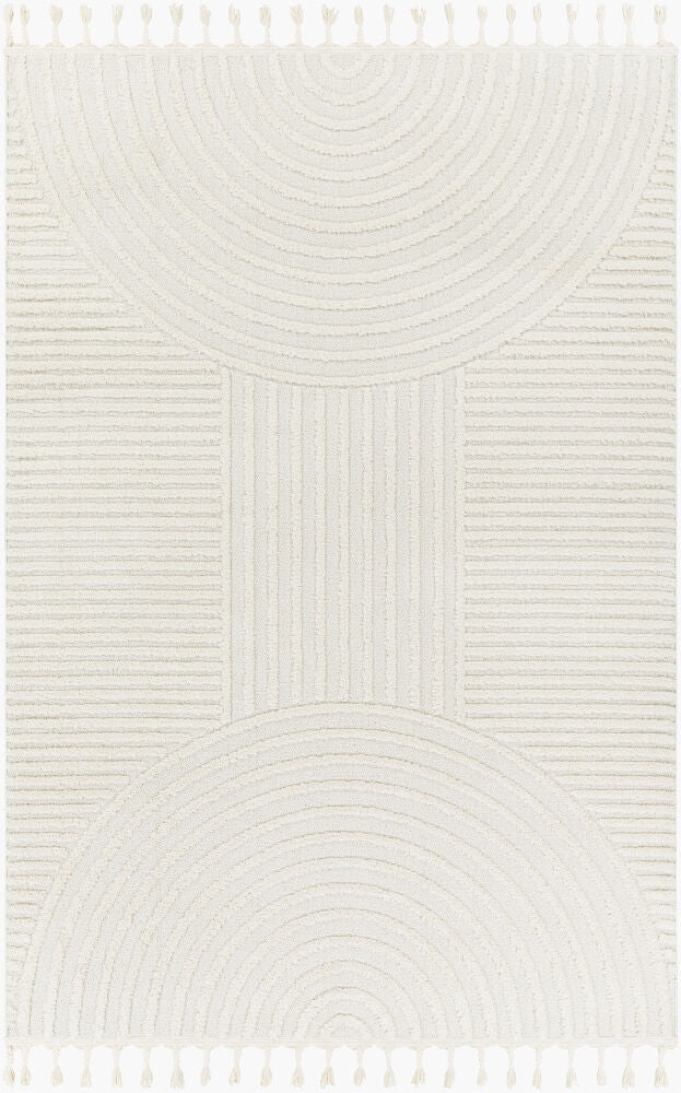 Nora Cream/Light Gray Machine Woven Rug NOA-2309 - 9'10" x 14'