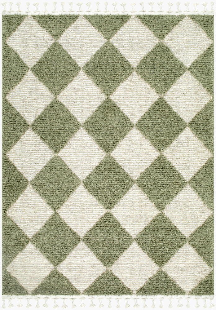Nora Cream/Tan Machine Woven Rug - 18"