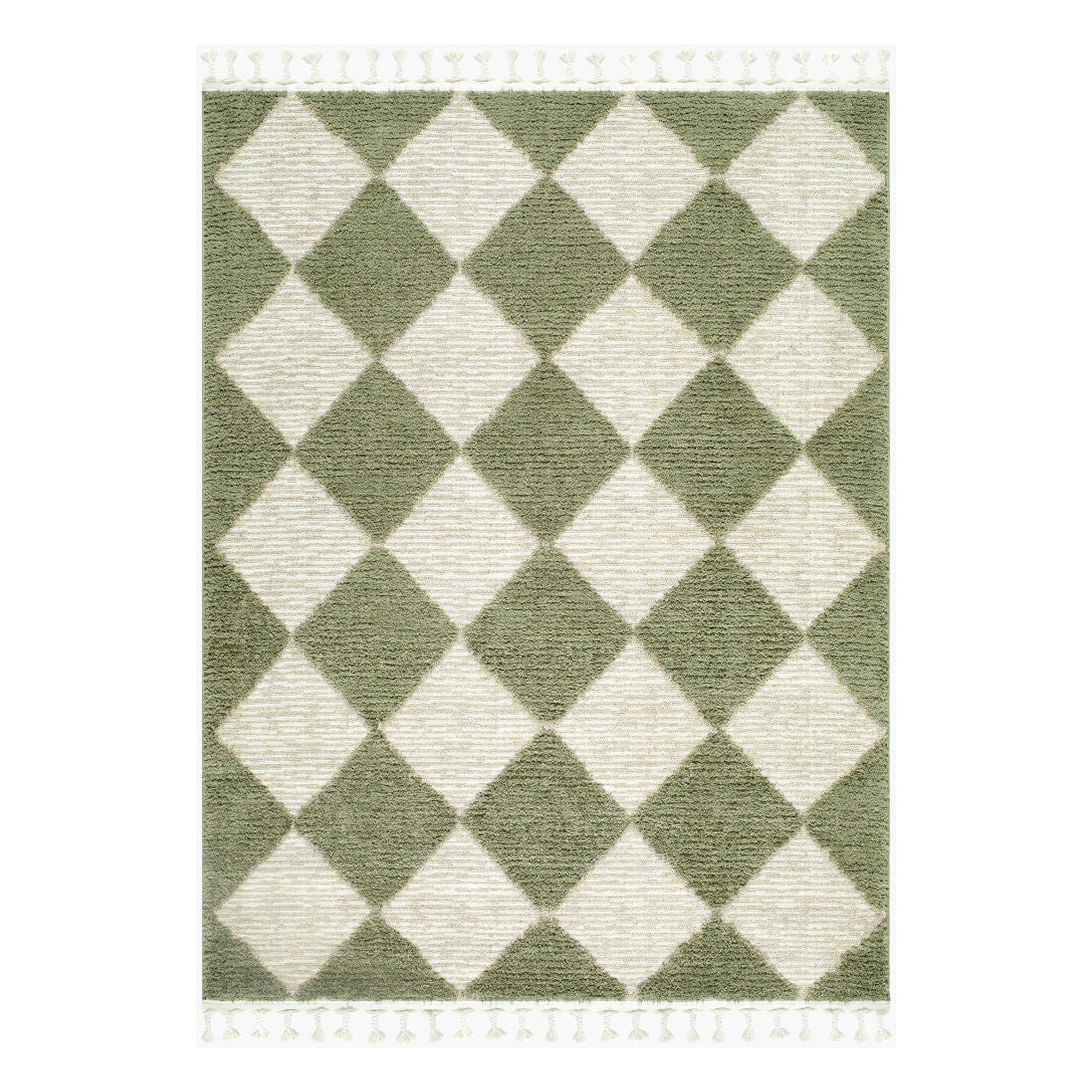 Nora Cream/Tan Machine Woven Rug - 18"