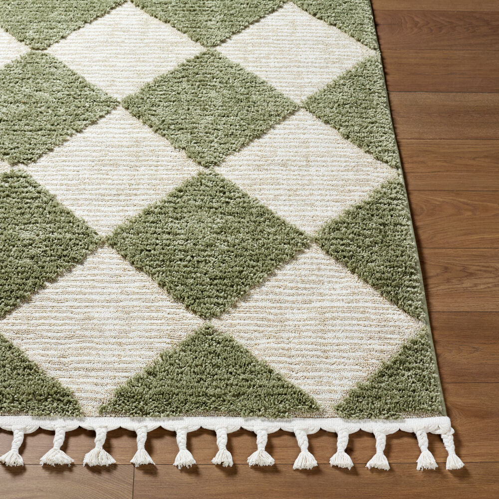 Nora Cream/Tan Machine Woven Rug - front