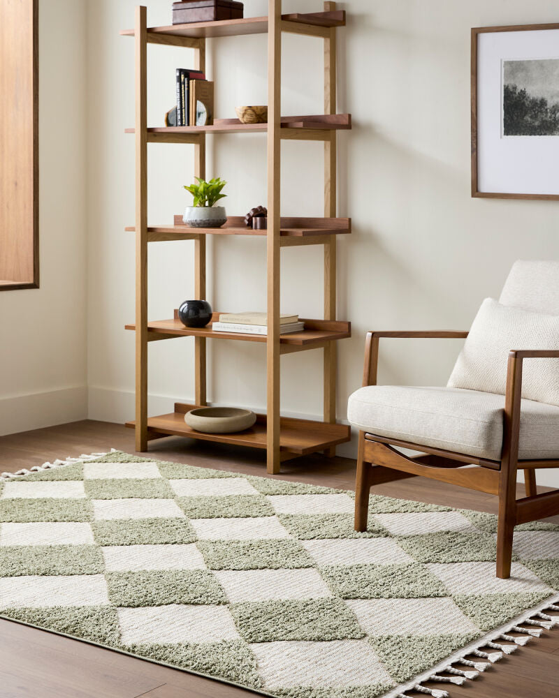 Nora Cream/Tan Machine Woven Rug - roomscene