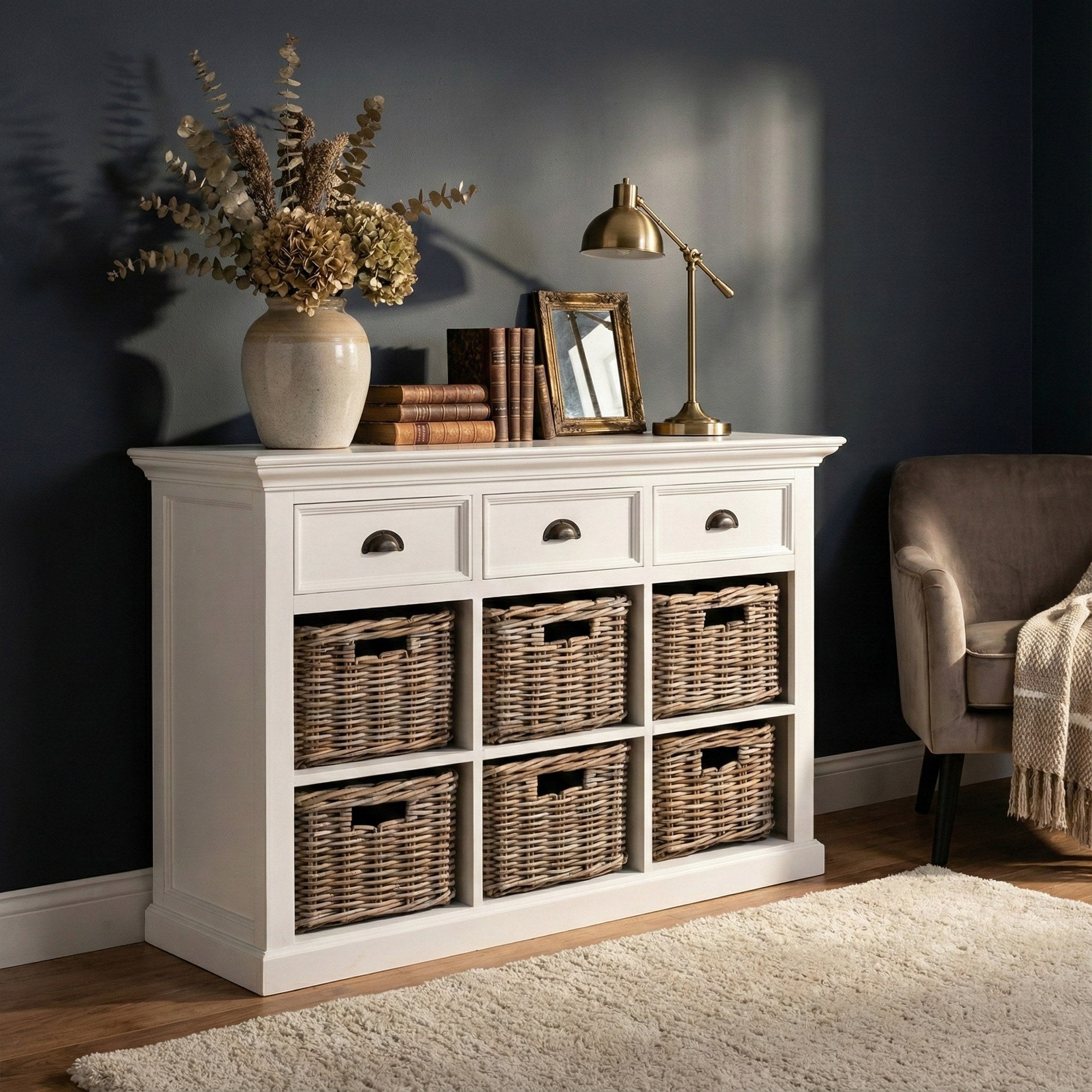 Nova Solo lifestyle image - French Coastal Buffet with 6 Baskets 49" - ZNS-B128