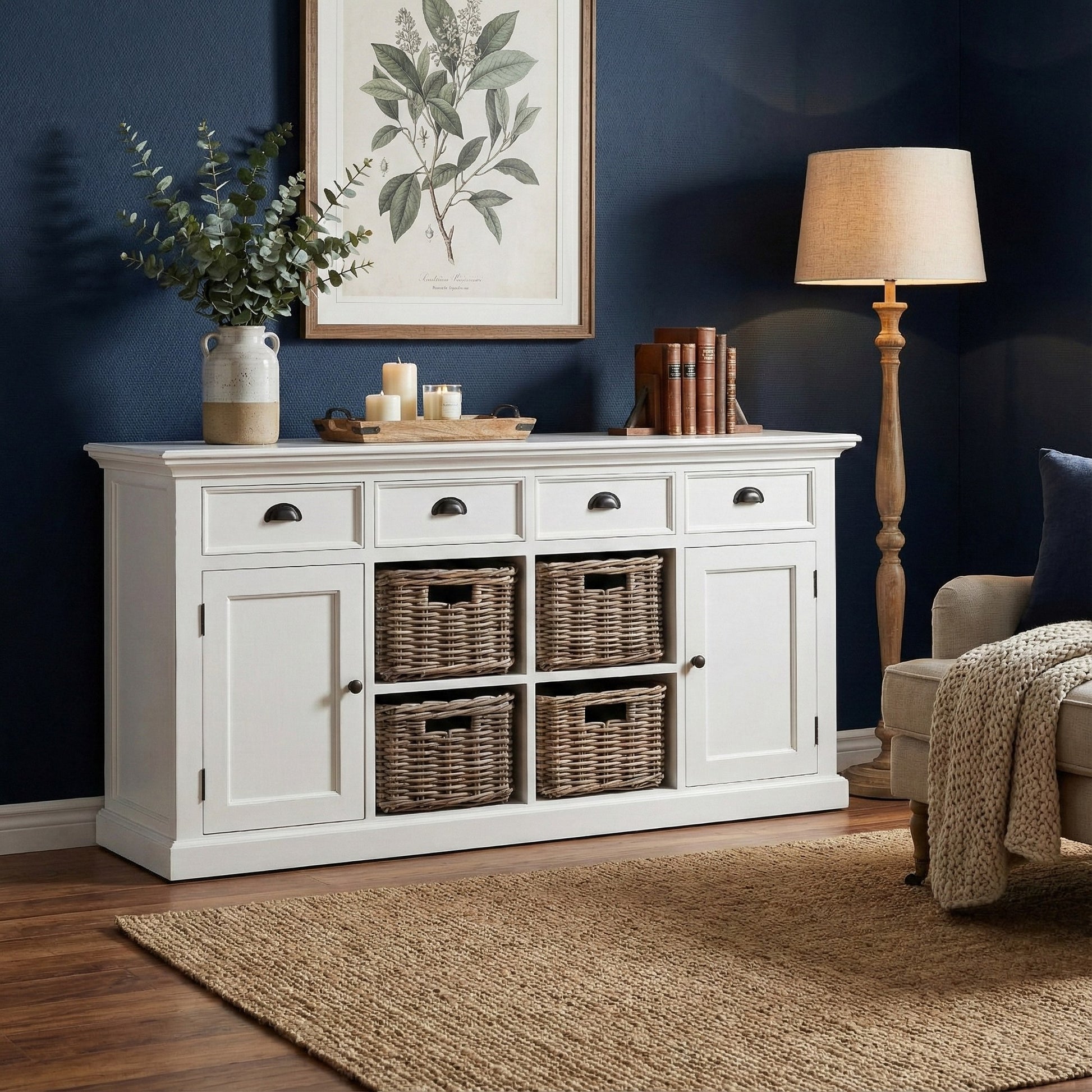 Nova Solo lifestyle image - French Coastal Buffet with 4 Baskets 63" - ZNS-B189