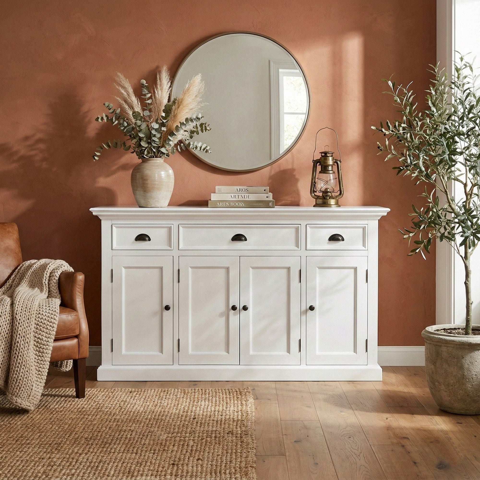 Nova Solo lifestyle image - French Coastal Buffet with 4 Doors 3 Drawers - ZNS-B192 - ZNS-B192