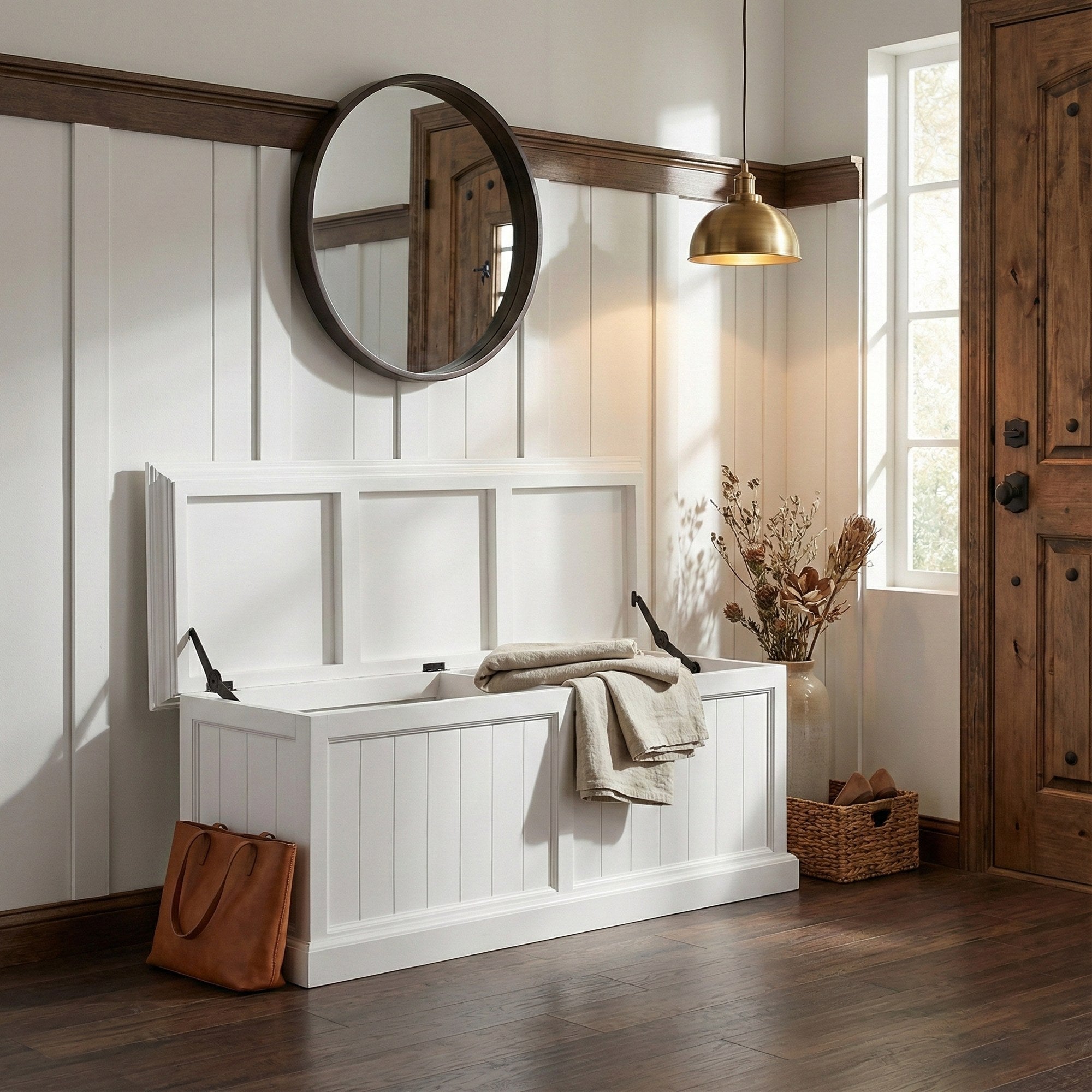 Nova Solo lifestyle image - Coastal French White Trunk Storage Chest - ZNS-BB002