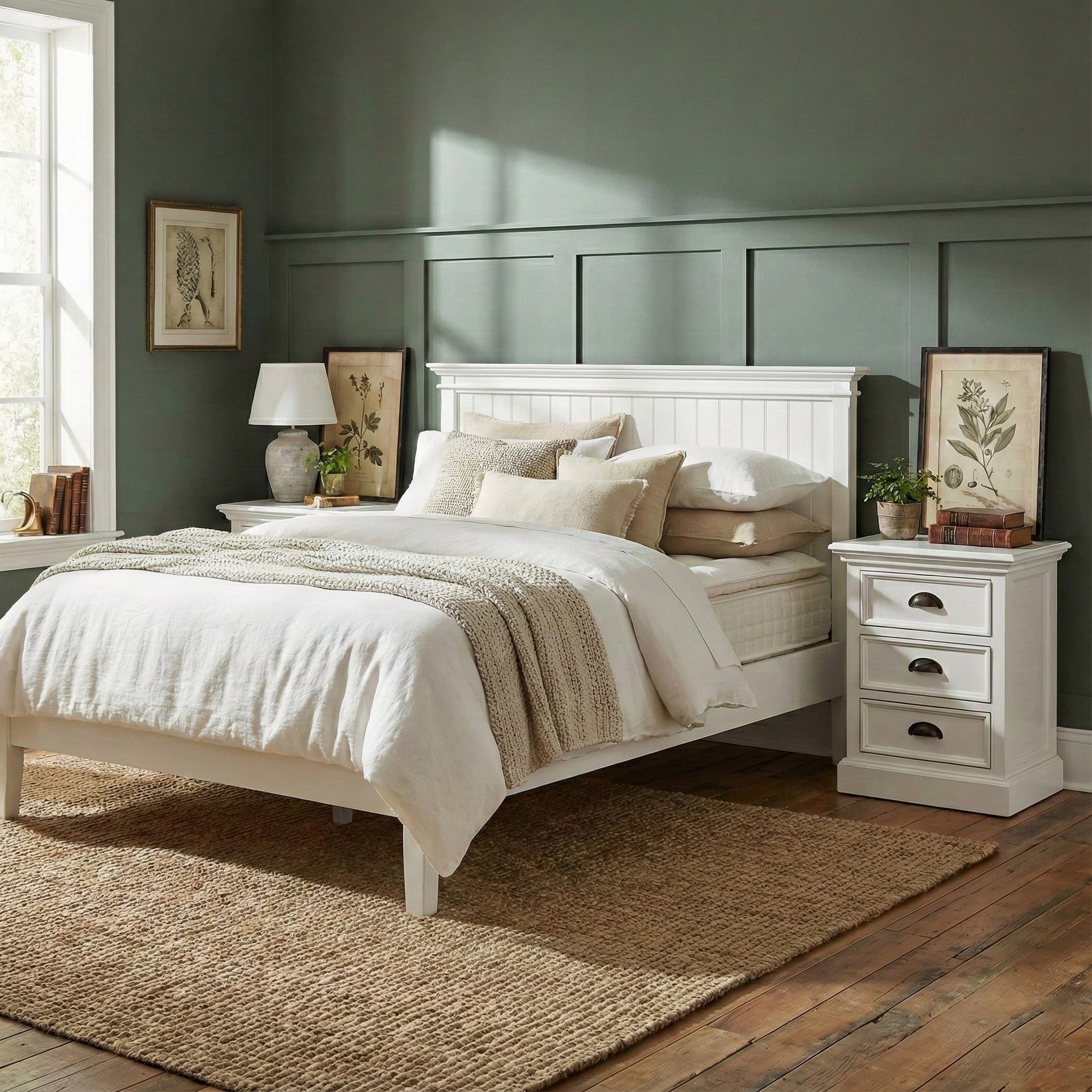 Nova Solo lifestyle image - French Coastal King Size Bed 87" - ZNS-BKU001