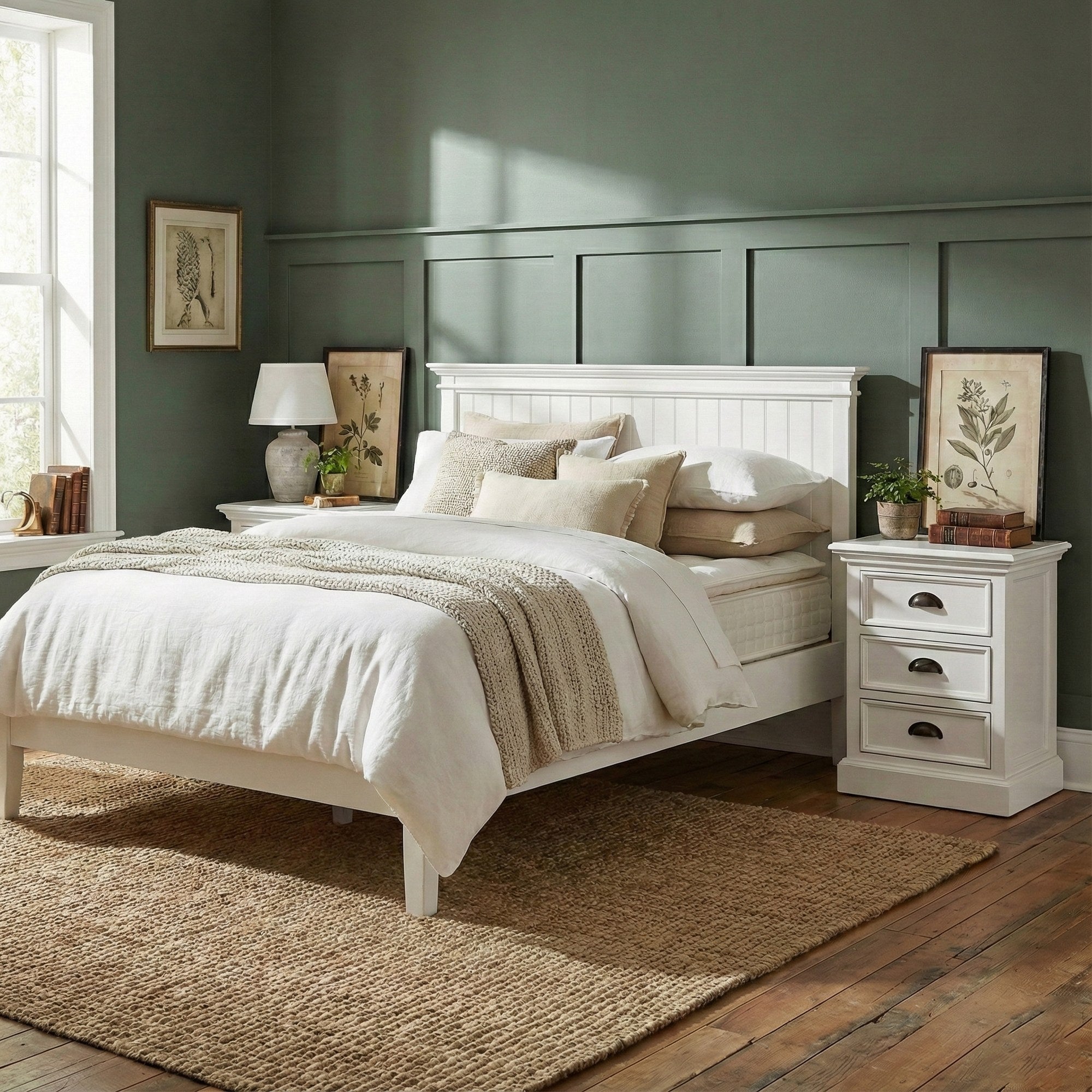 Nova Solo lifestyle image - French Coastal King Size Bed 87" - ZNS-BKU001