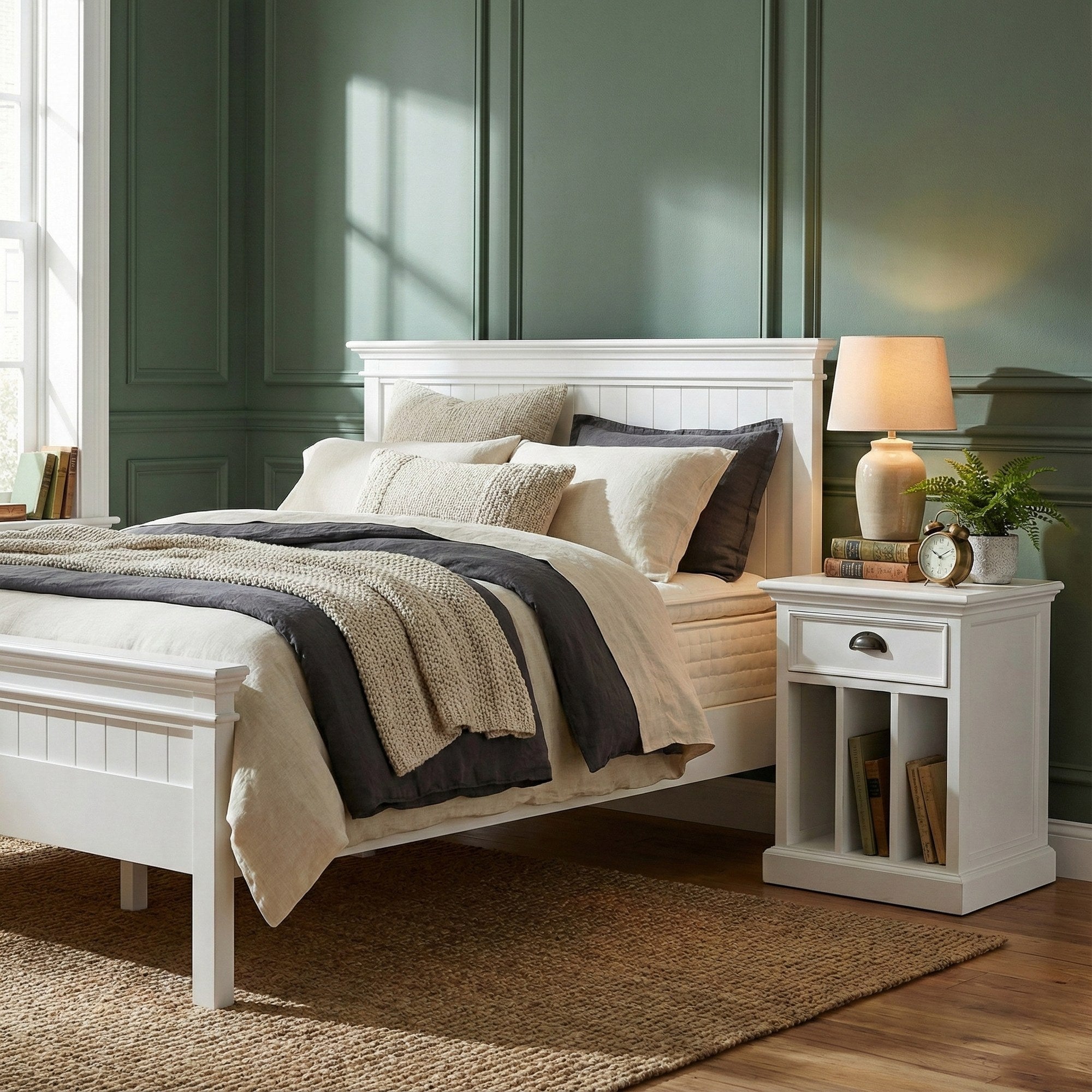 Nova Solo lifestyle image - French Coastal Queen Size Bed 70" - ZNS-BQU001