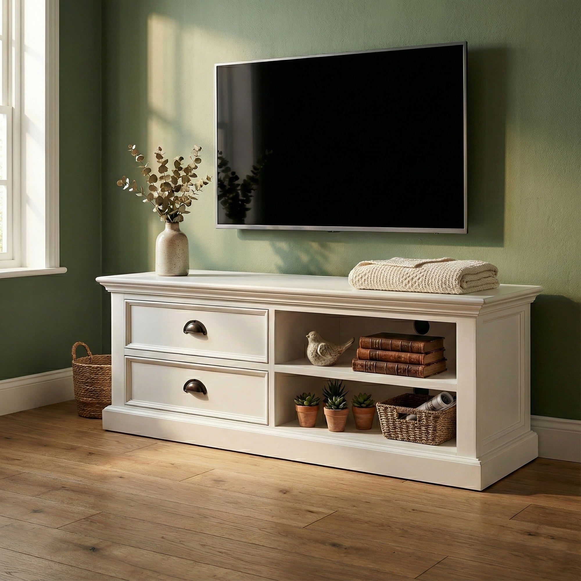 Nova Solo lifestyle image - French Coastal Medium TV Stand 47" - ZNS-CA592-120