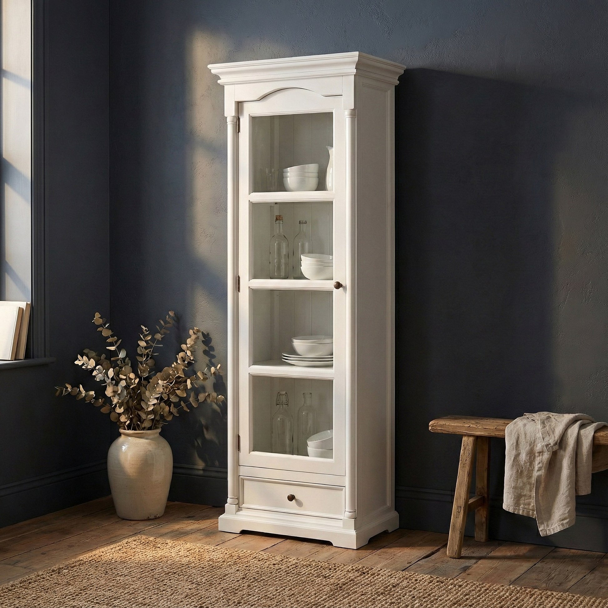 Nova Solo lifestyle image - French Cottage Glass Cabinet 28" - ZNS-CA606