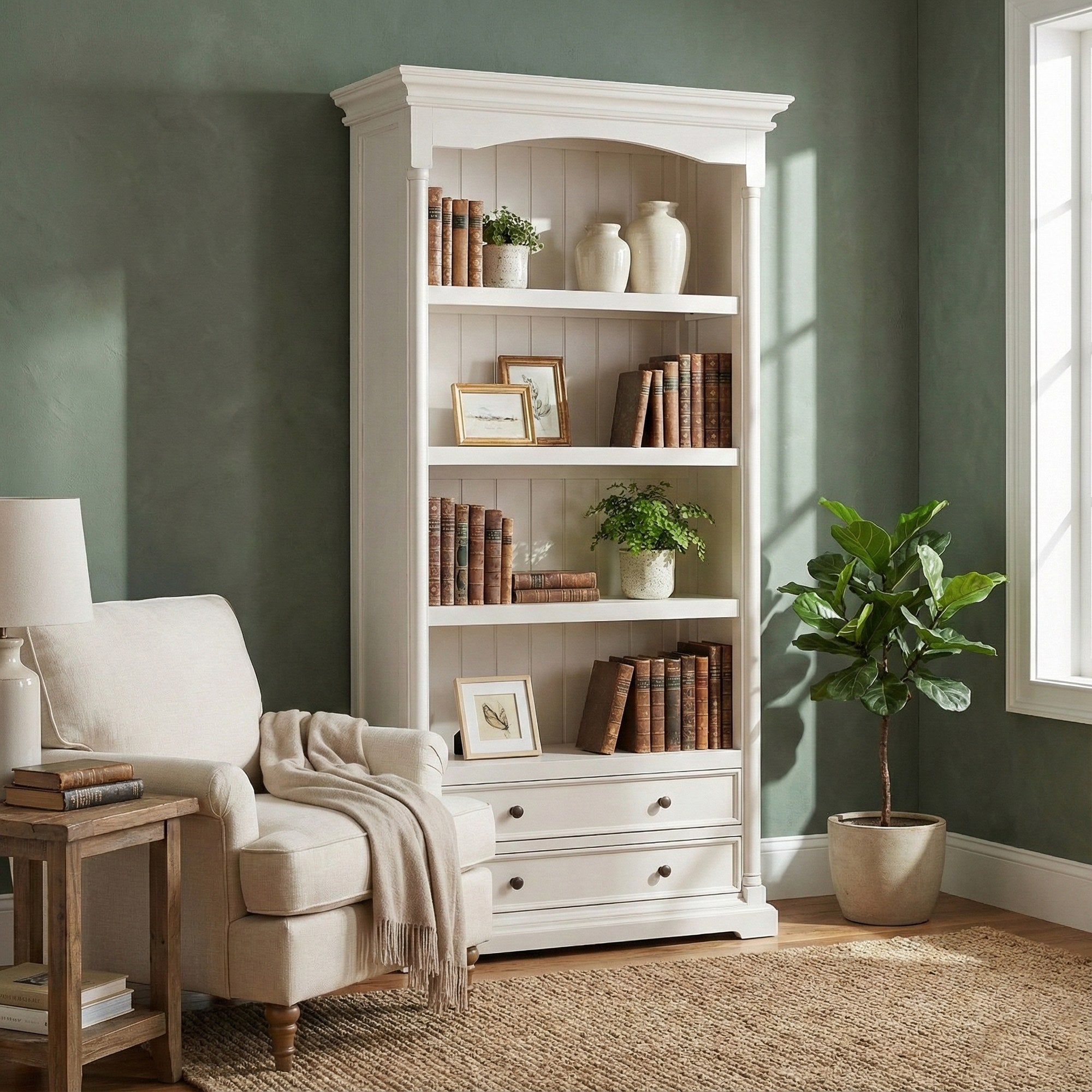 Nova Solo lifestyle image - French Cottage Bookcase 39" - ZNS-CA607