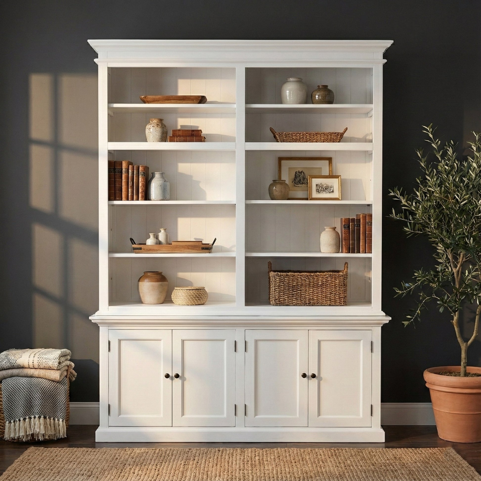 Nova Solo lifestyle image - French Coastal Double-Bay Hutch Unit 65" - ZNS-CA613
